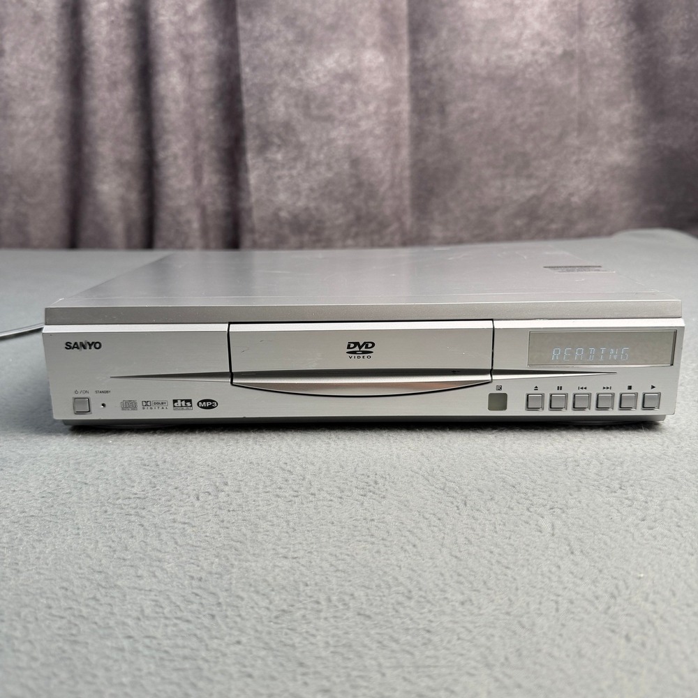 Sanyo DWM-370 DVD Player Silver MP3 CD Dolby Digital DTS Tested Working